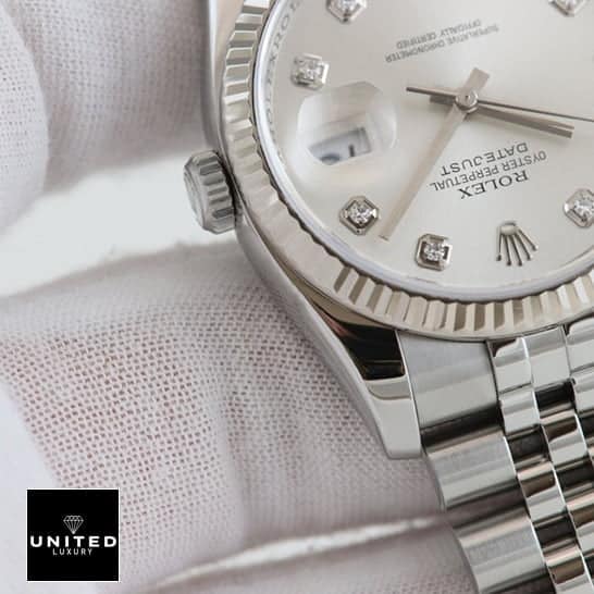 Rolex Datejust Steel Bezel White Dial
