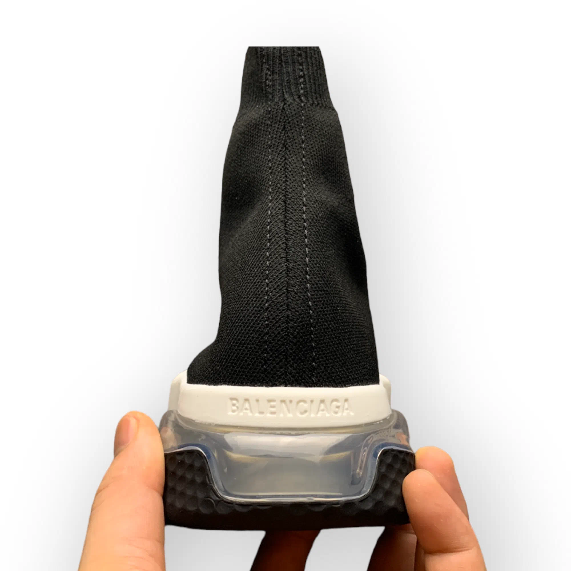 Balenciaga Speed Claer Sole Trainer in Black White、mysite、Cacoeks