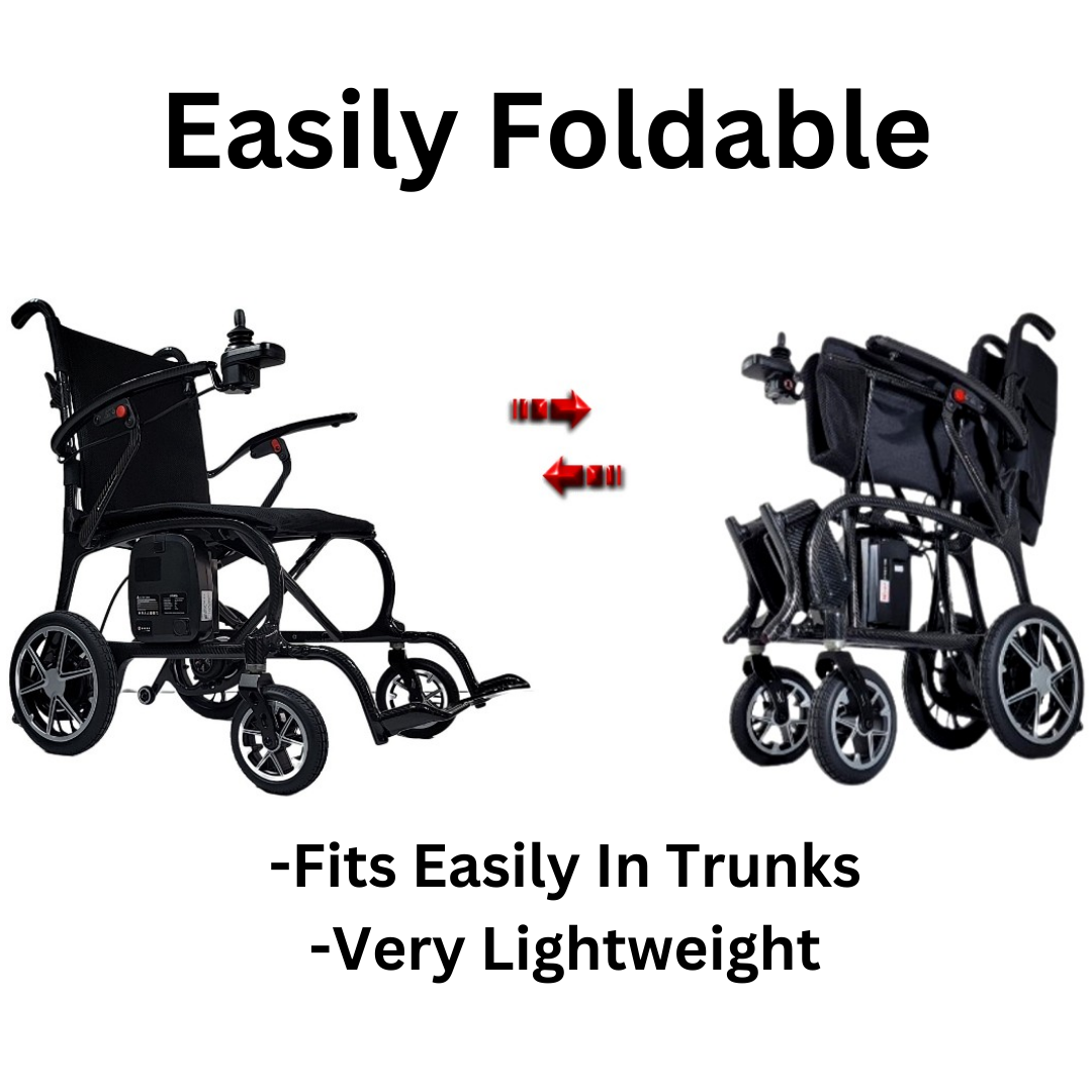 Helium Power Wheelchair lightweight design and easy maneuverability.
