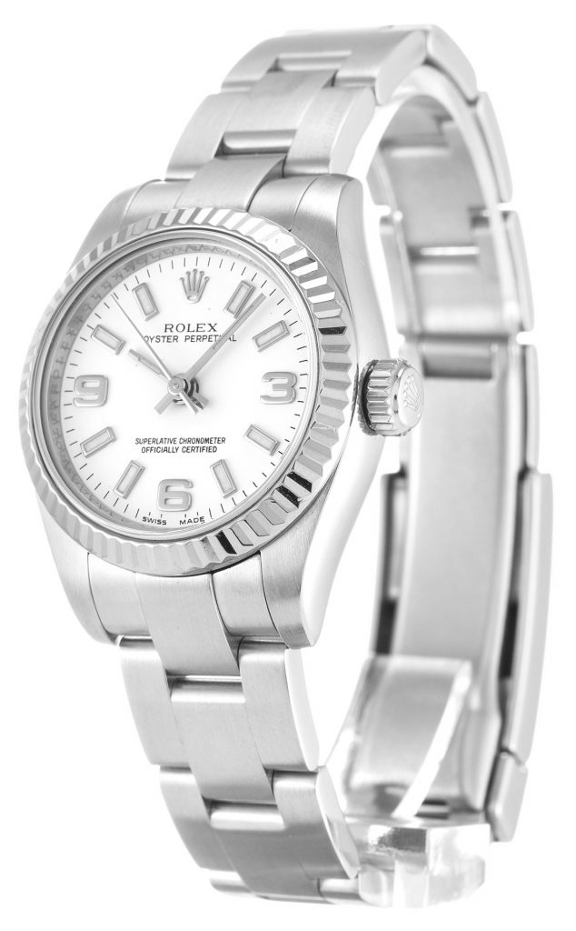 Replica Rolex Oyster Perpetual Lady 26mm White Dial 176234-fasswatch