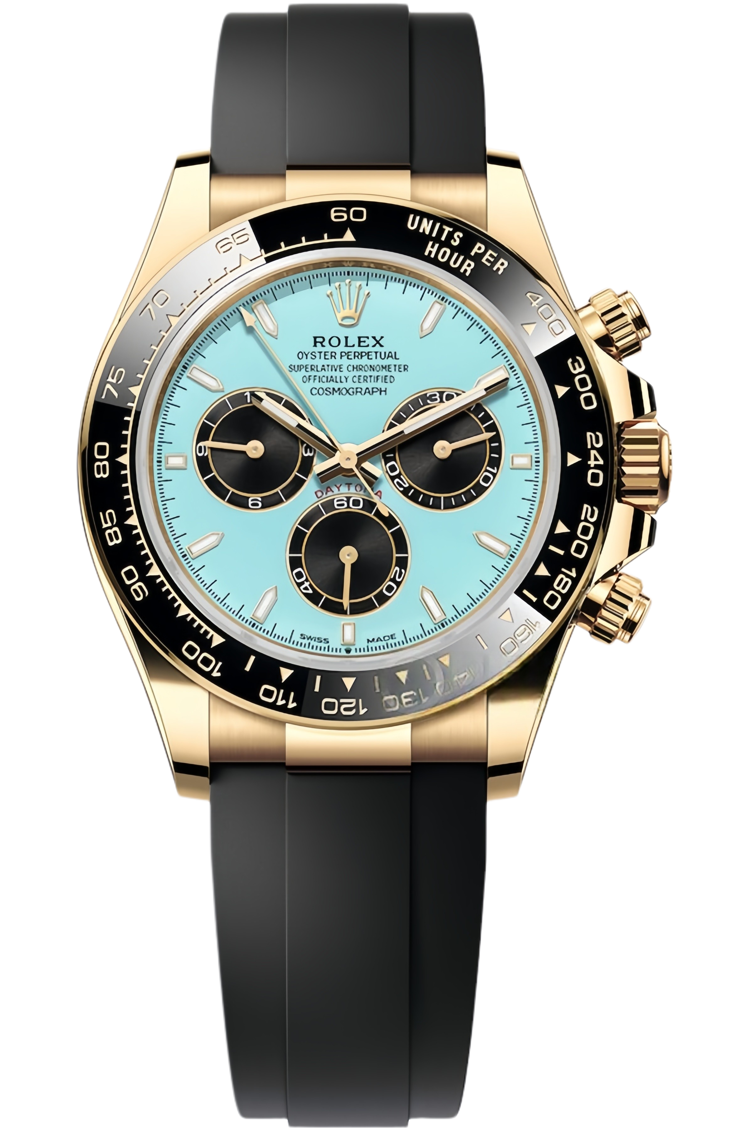 Rolex Daytona Black & Gold Dial 40mm Yellow Gold Super Clone Swiss Replica Watch Ref M126518LN-0014