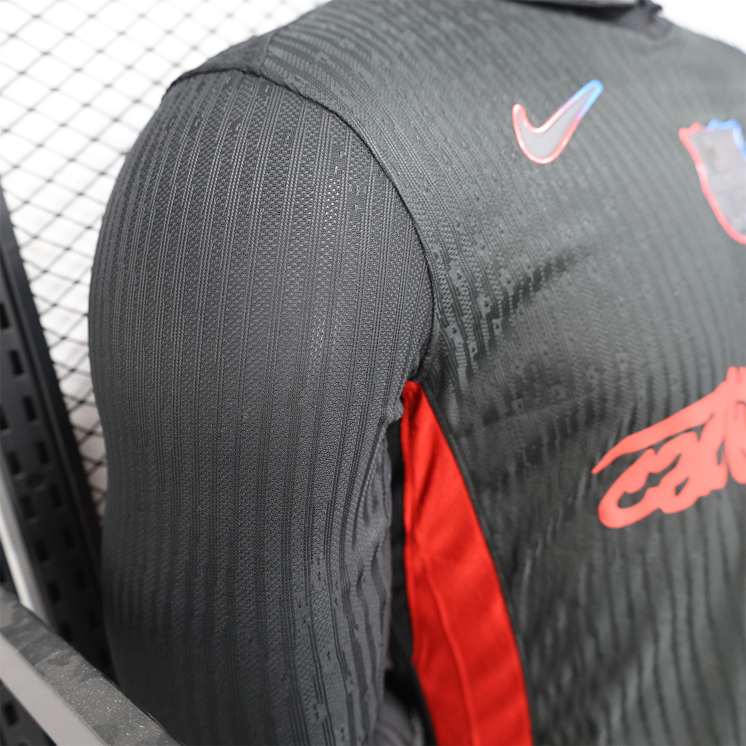 UltraTrikot-Barcelona x Travis Scott 24-25 Away Black Long Sleeves Jersey - Player Version