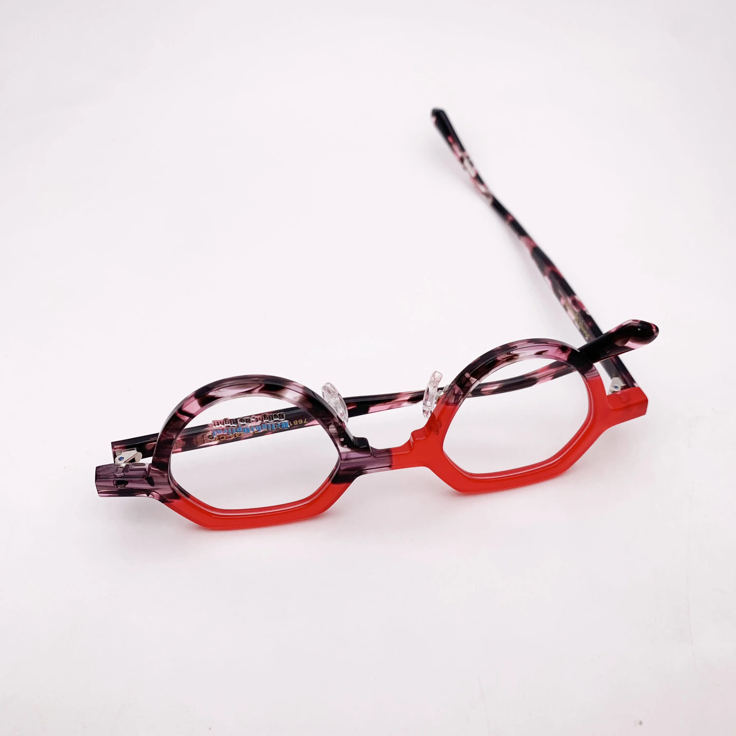 Fancy Colorful Vintage Combine Color Pear Peach Shape Optical Glasses Spectacle Frame Prescritpion Lens Women Style 76813