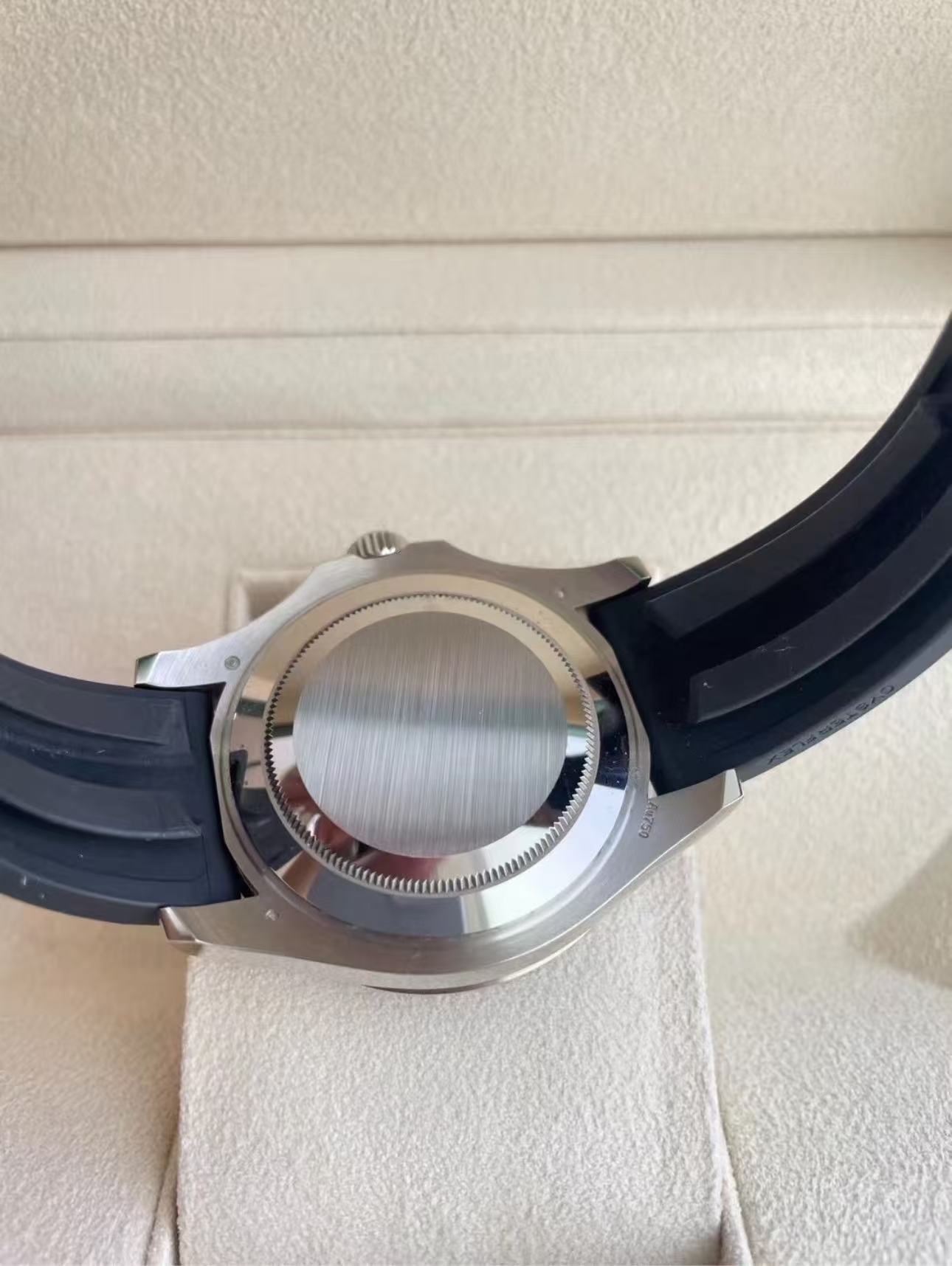 Rolex Yacht Master White Gold Super Clone SwissReplica Watch OysterFlex Rubber Strap Ref 226659-3235 Swiss Movement