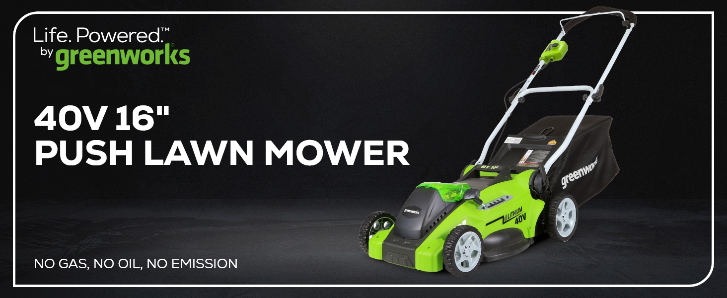 40V 16IN PUSH LAWN MOWER