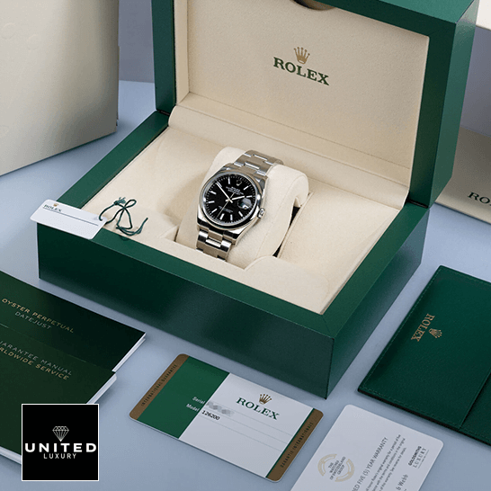 Rolex Datejust 115200-0004 Oyster Perpetual replica 4 Rolex 115200-0004 Datejust Black Dial Replica in the rolex box