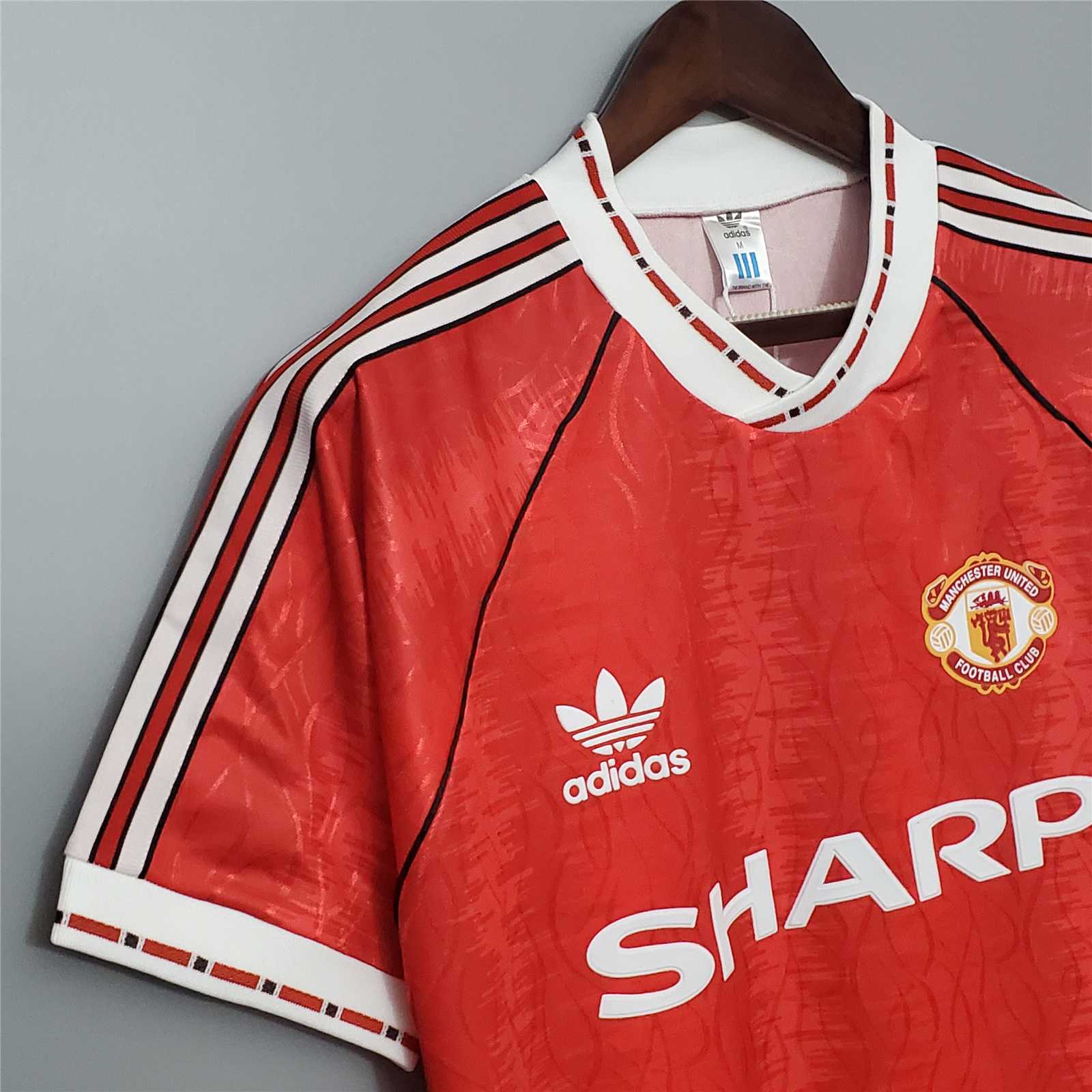 ManixJersey.com | Retro Manchester United 91-92 Home Jersey -Customize Name, Number and Patch | Worldwide Shipping