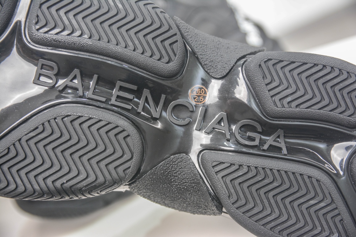 Balenciaga Triple S Logotype Sneaker in Black、mysite、Cacoeks