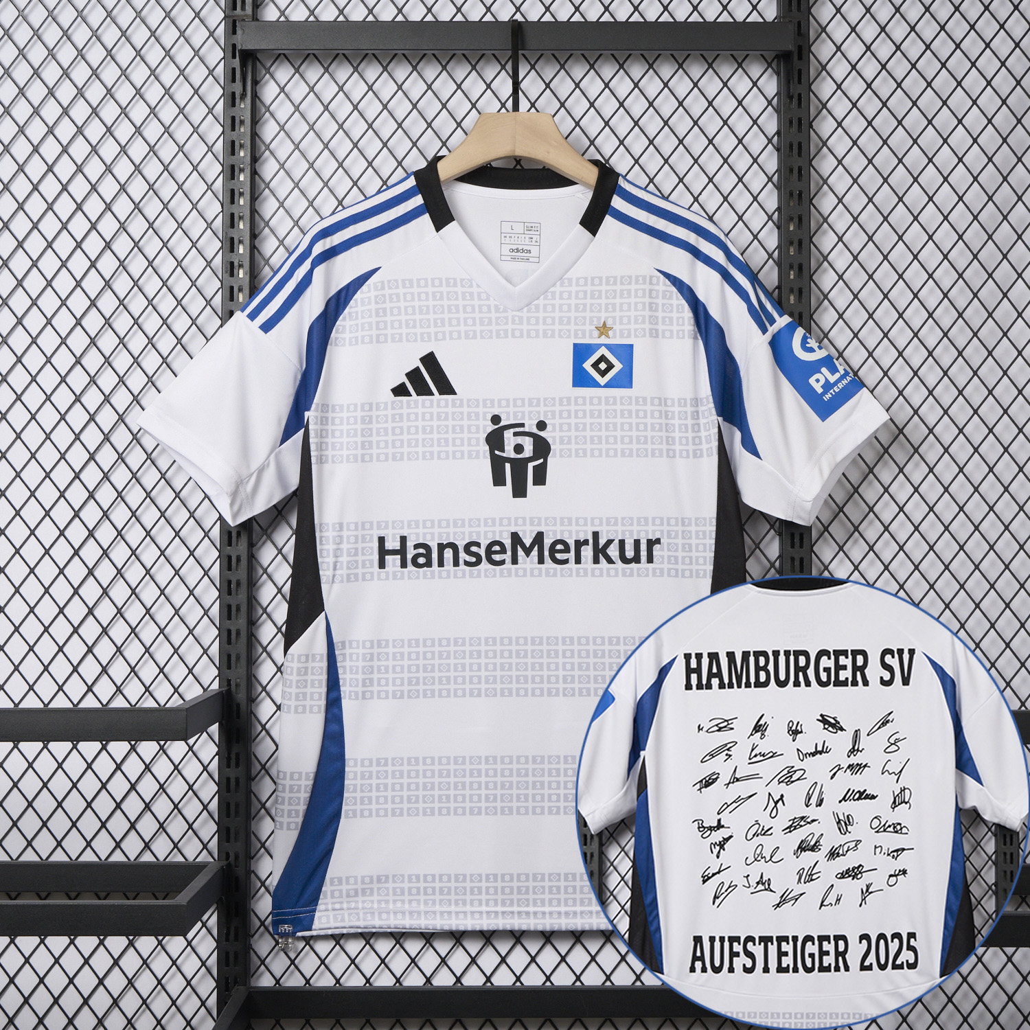ManixJersey.com | 【Team Signatures Version】Hamburger SV 24-25 Home Jersey - Fans Version -Customize Name, Number and Patch | Worldwide Shipping