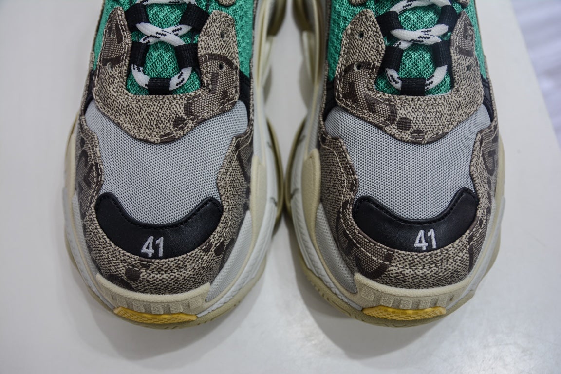 Balenciaga Triple S Sneaker x Gucci in Beige Yellow、mysite、Cacoeks