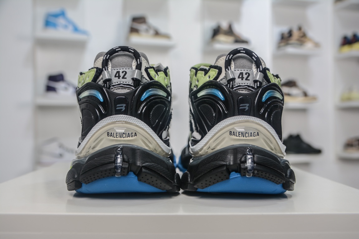 Balenciaga Runner Trainer in Black Blue、mysite、Cacoeks