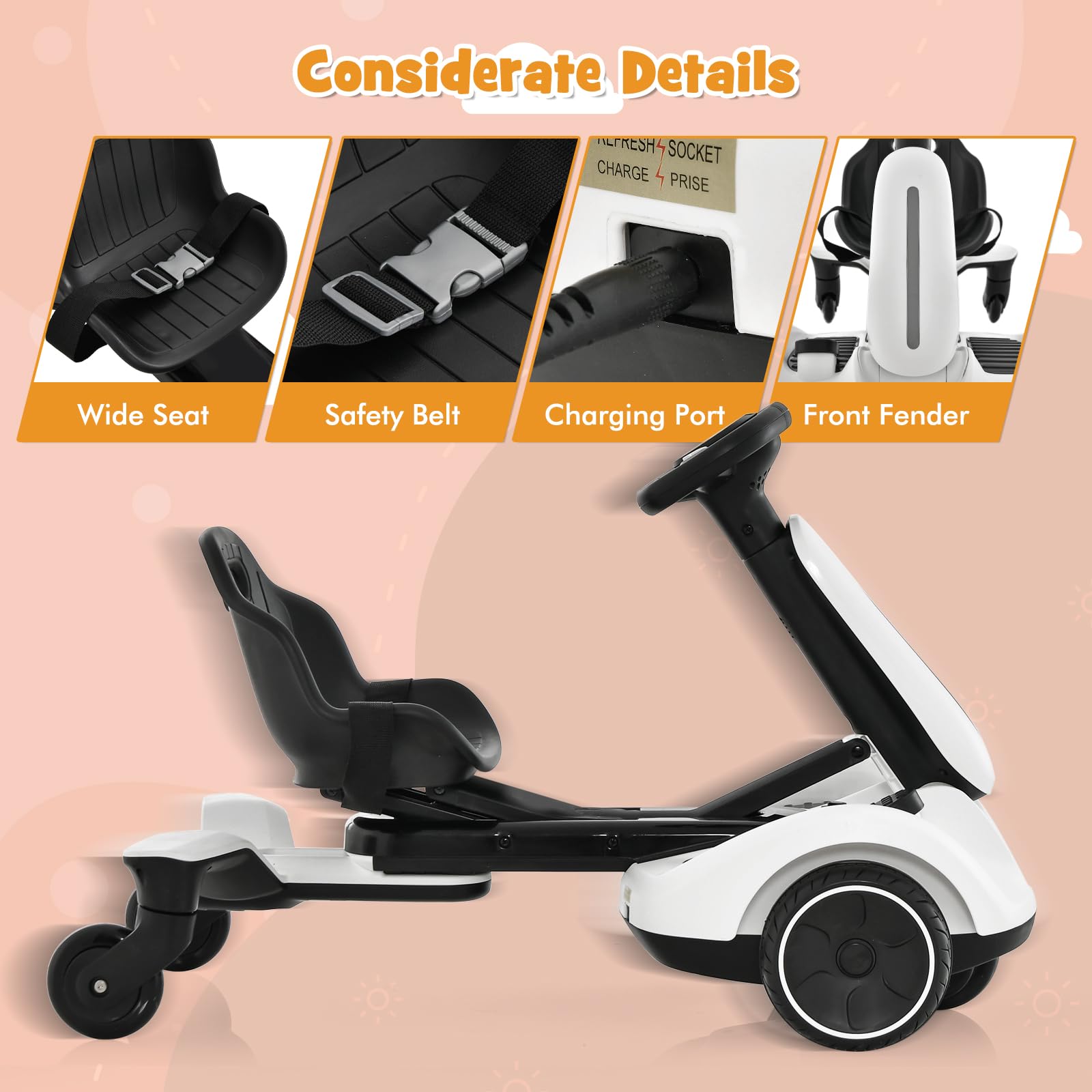 Kids electric ride-on car - dashboard panel