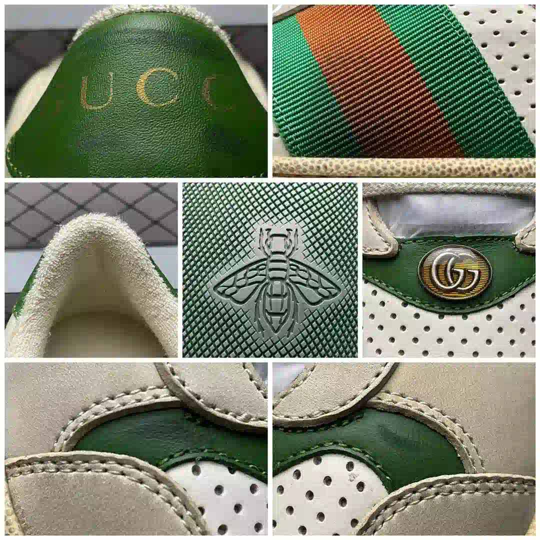 Gucci Screener Distressed Sneaker Green Beige、mysite、Cacoeks