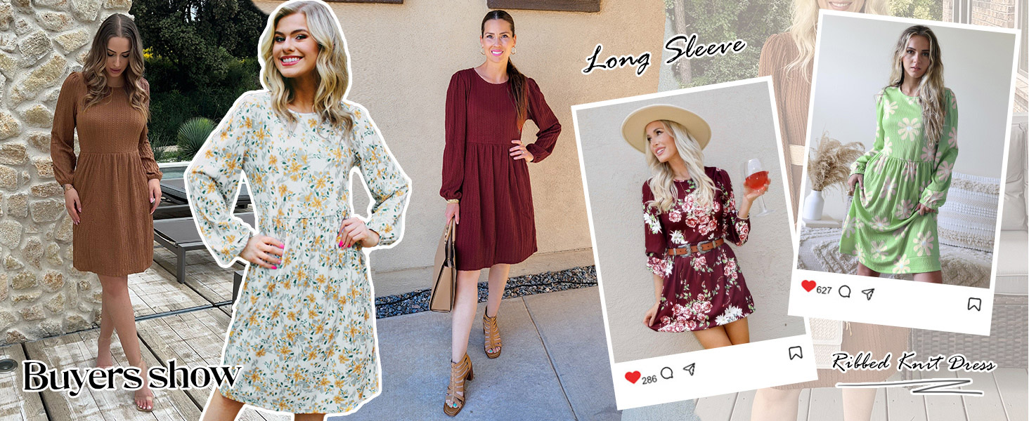 women sweater dress for women long sleeve dress with pockets casual tunic dresses