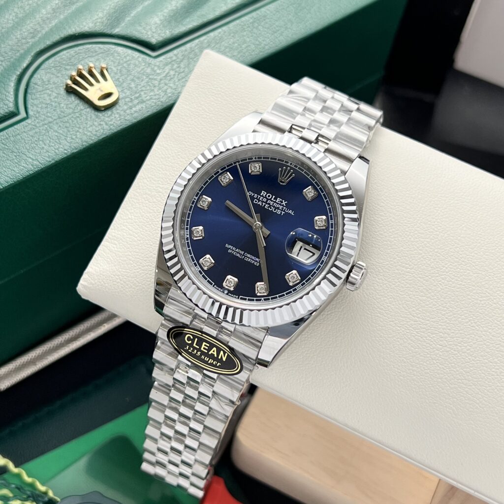 Đồng Hồ Rolex Datejust 126334 Rep 11 Mặt Xanh Blue Clean Factory 41mm (4)