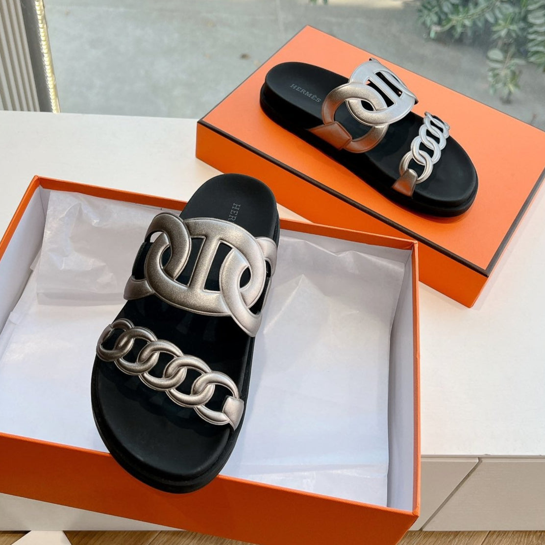 EXTRA SANDAL IN SILVER CALFSKIN、mysite、Cacoeks