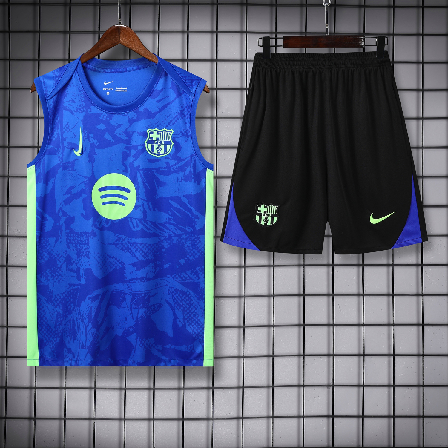 foot-Barcelona 25-26 Vest Training Set - Blue Camouflage