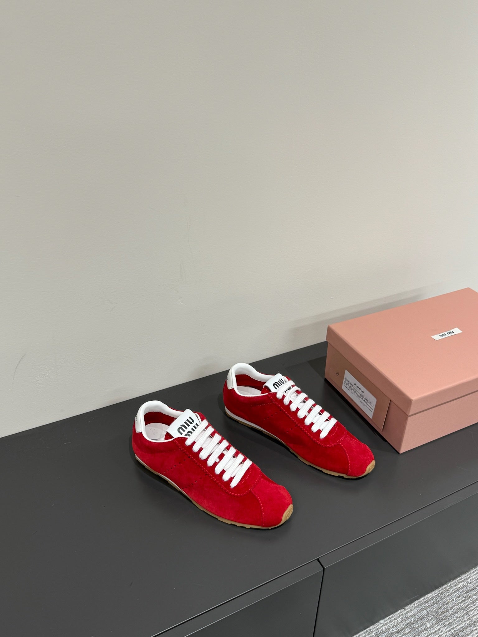 PLUME SNEAKERS IN RED SUEDE、mysite、Cacoeks
