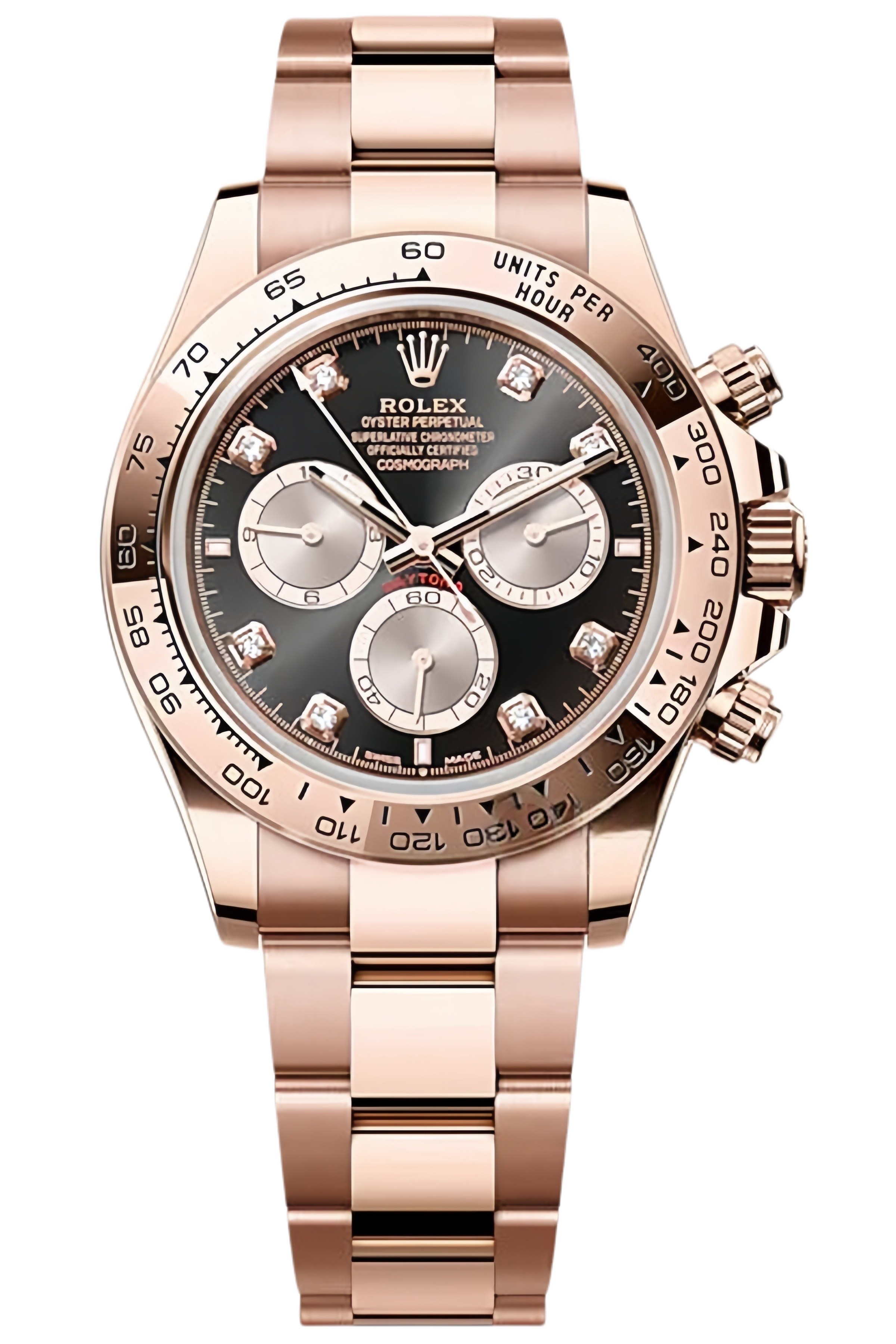 Rolex Daytona M126505-0002 Super Clone – Everose Gold 40mm Black Dial Swiss Replica