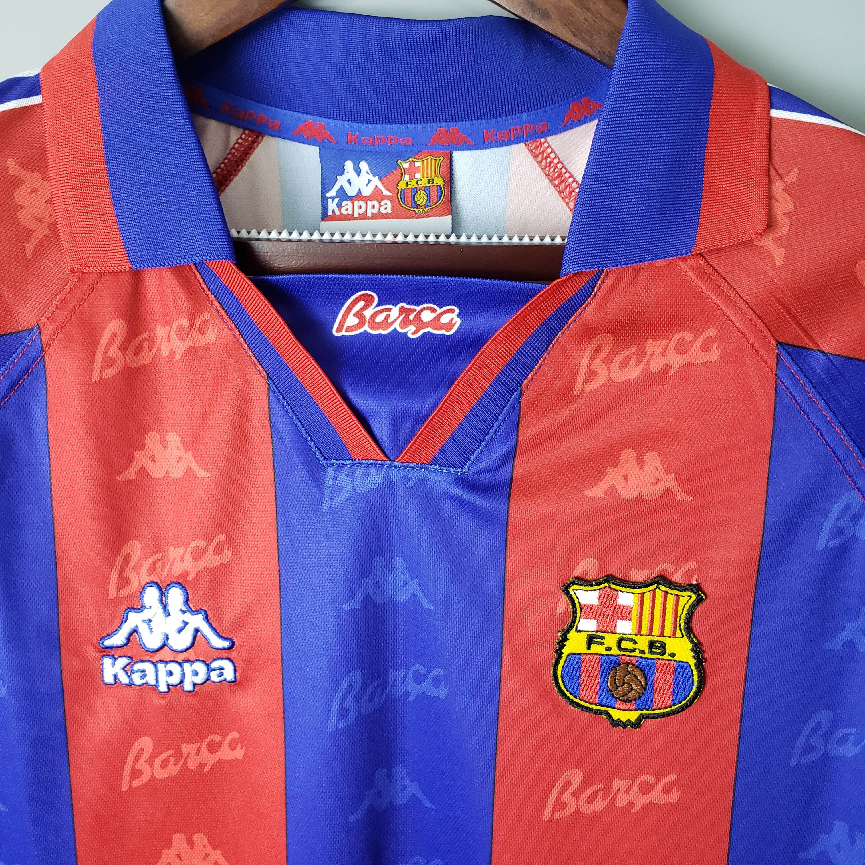 Retro Barcelona Football Shirt Home 1996/1997 1:1 Thai Quality:football jersey mysite: unitedjerseyfootball 邓江浪:football