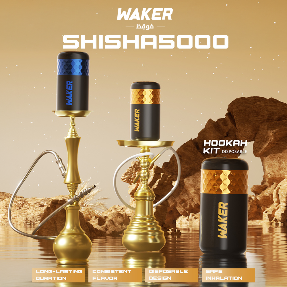  WAKER Shisha 5000 E-Hookah powered by YOOZ - 5000 Puffs  vpae005 vapeing vape