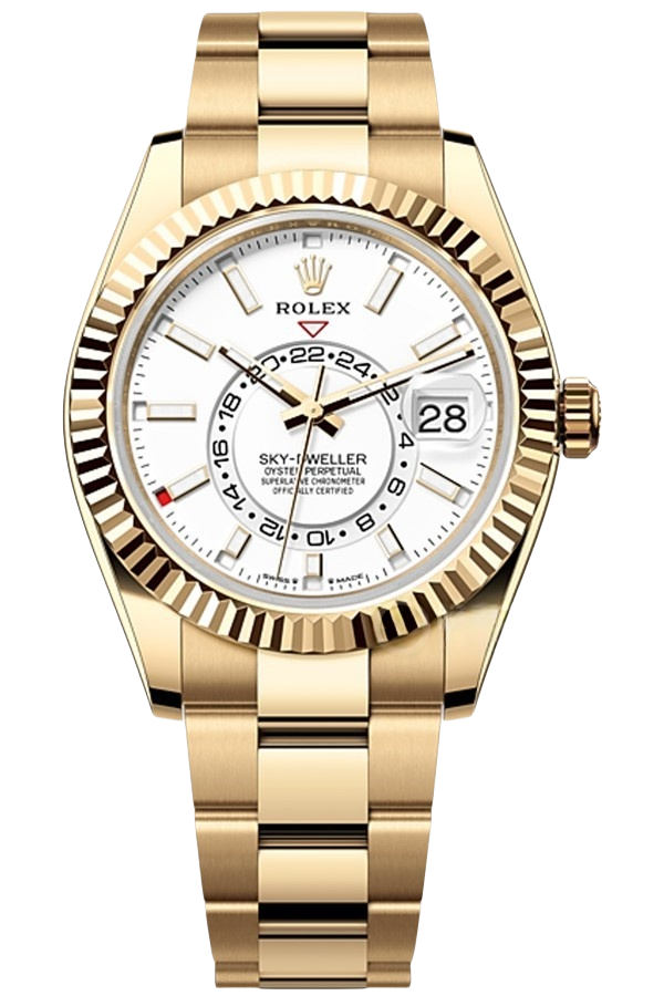 Rolex Sky-Dweller Champagne Dial Super Clone Swiss Replica Watch Oyster Bracelet Ref M336938-0003 Swiss 9002 Movement