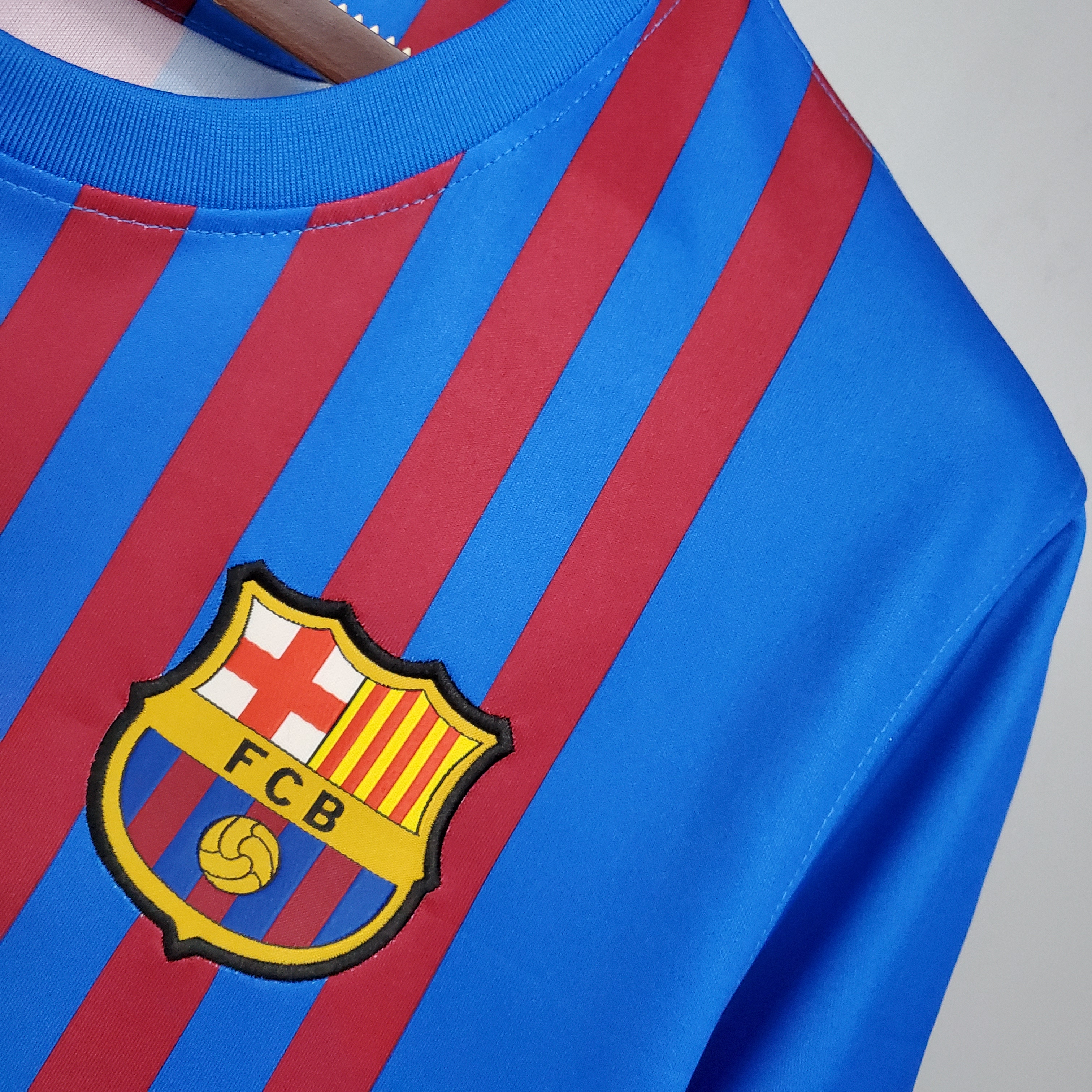 Higojerseys-Retro Barcelona 21-22 Home Stadium Jersey