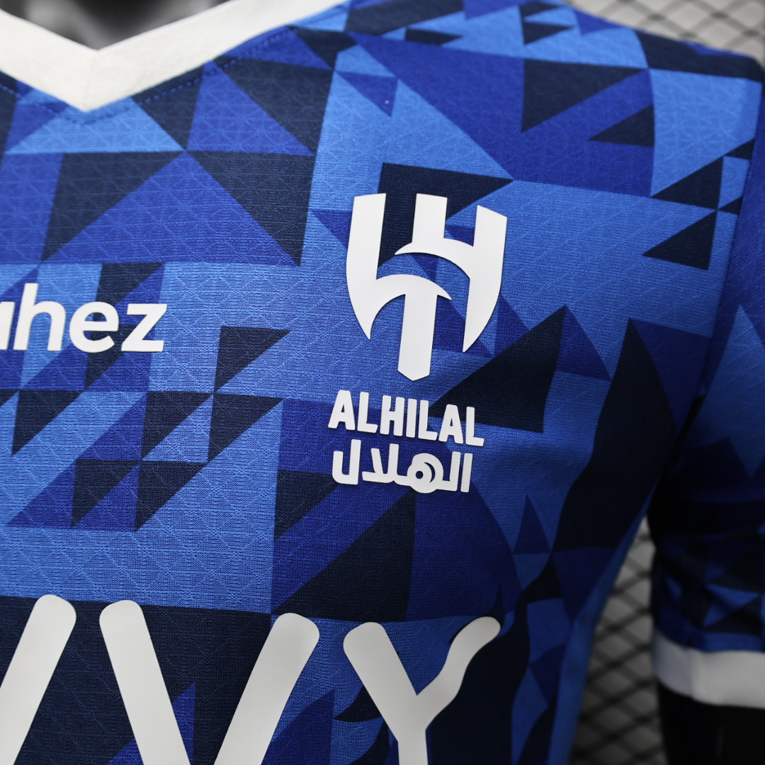 JerseysGala.com | Al Hilal Riyadh Crescent 24-25 Home Stadium Jersey With Chest Advertisement - Player Version -Customize Name, Number and Patch | Worldwide Shipping