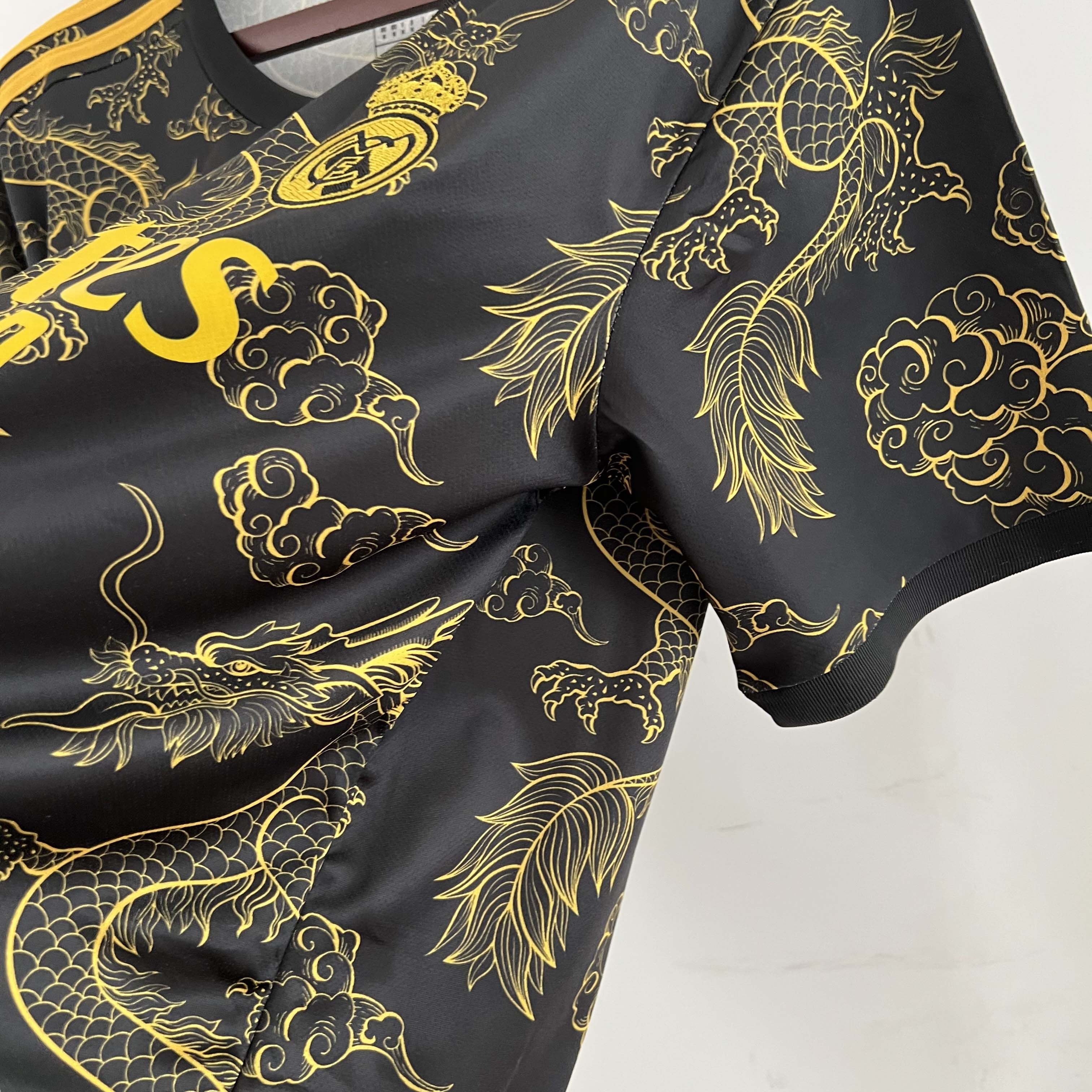 2023/2024 Real Madrid Special Edition Gold Dragon Football Shirt1:1 Thai Quality:football jersey mysite: unitedjerseyfootball 邓江浪:football