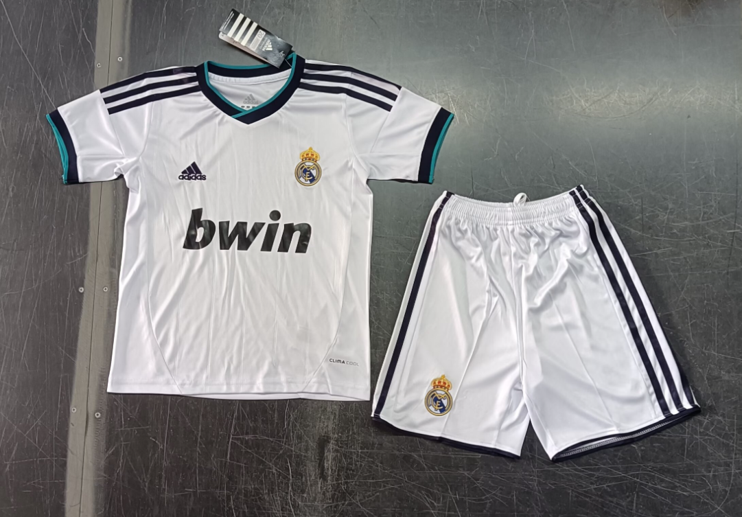 12/13 Retro Real Madrid Home Football Shirt Kids Size Suit-mysite Custom Football Kit- Nextkits