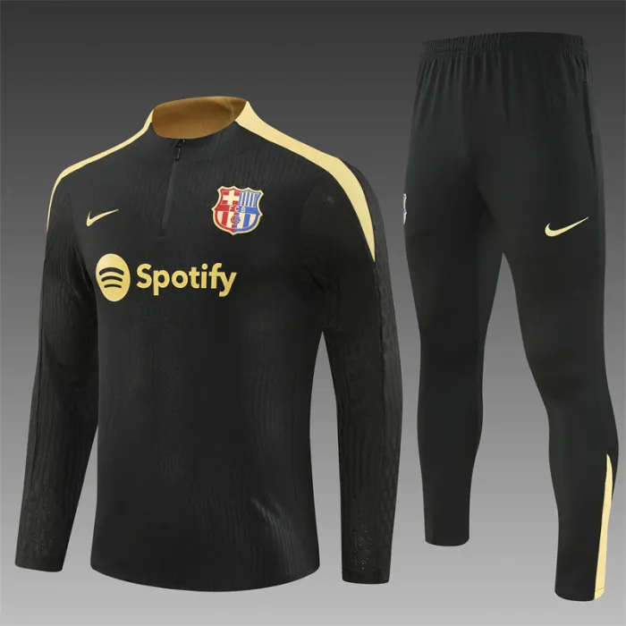 2024/2025 Barcelona half-training suit black with gold jersey set:football jersey mysite: unitedjerseyfootball 邓江浪:football