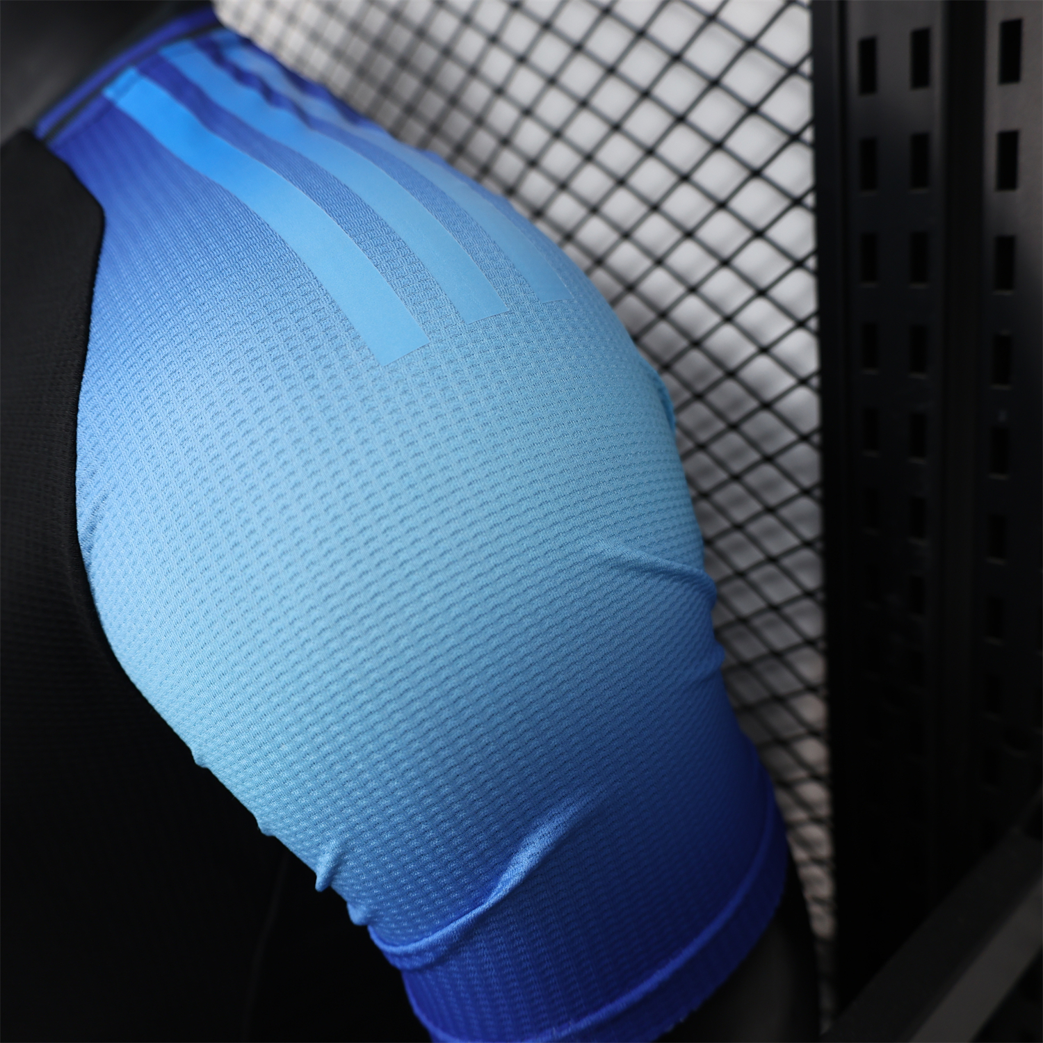 UltraTrikot-Algeria 25-26 Pure Black with Blue Sleeves Jersey - Player Version