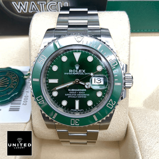 Rolex Submariner Hulk 116610LV Green Dial Replica 2 Rolex Submariner Hulk 116610LV Green Dial Replica in the Box