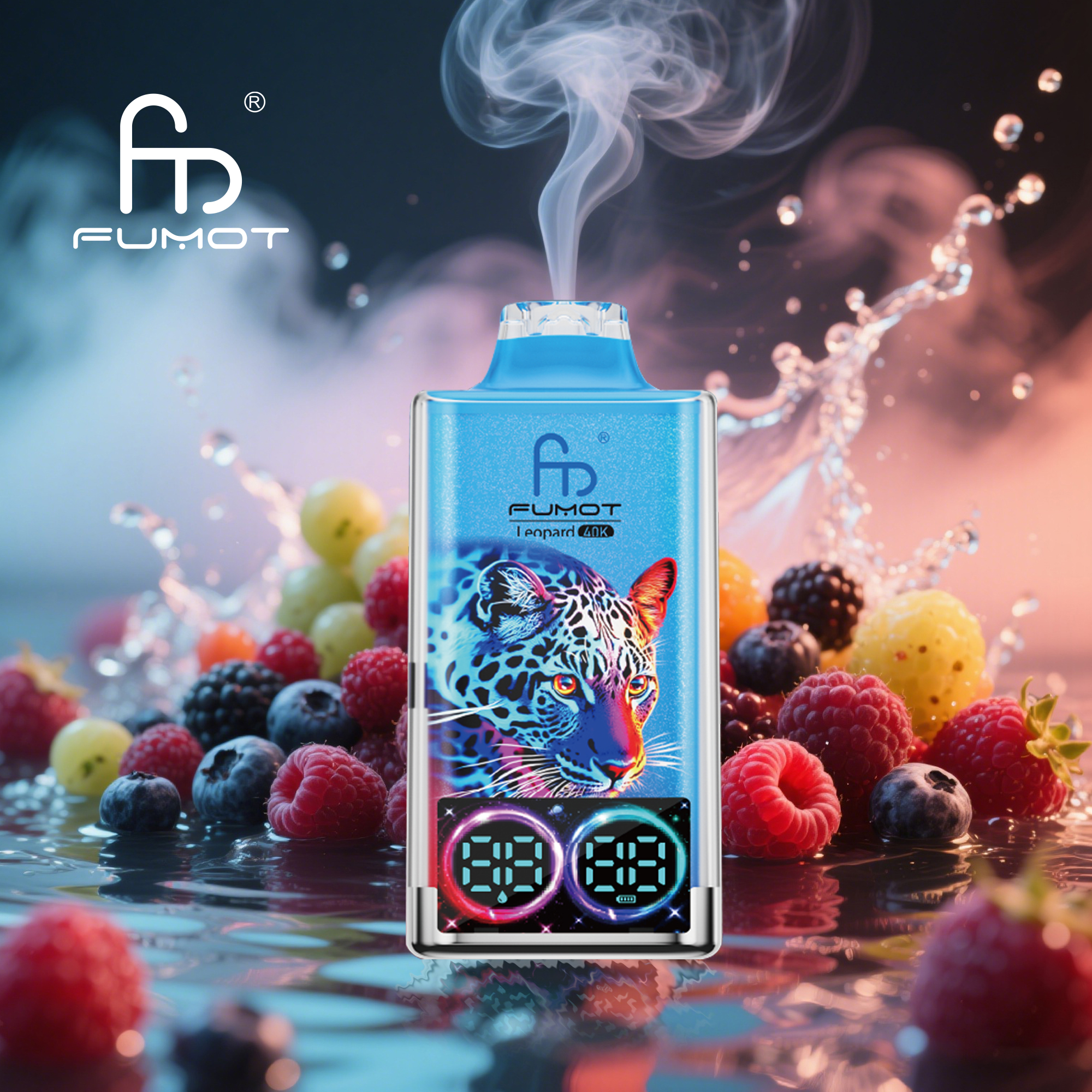  Fumot Leopard 40000 40K Puffs Original Edition Dual Mesh LCD Display Disposable Vapevpae005 vapeing vape
