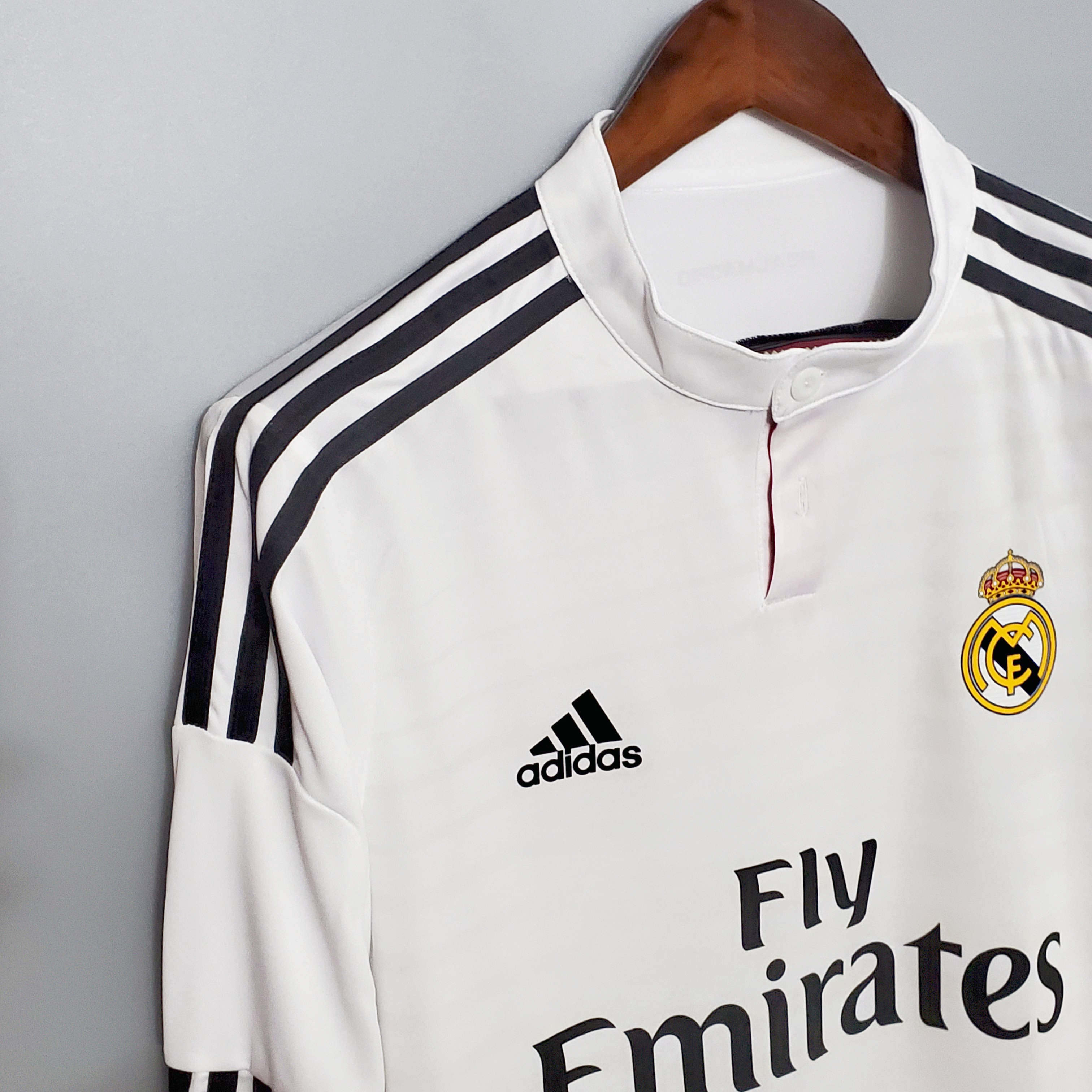 JerseysGala.com | Retro Real Madrid 14-15 Home Stadium Long Sleeve Jersey -Customize Name, Number and Patch | Worldwide Shipping
