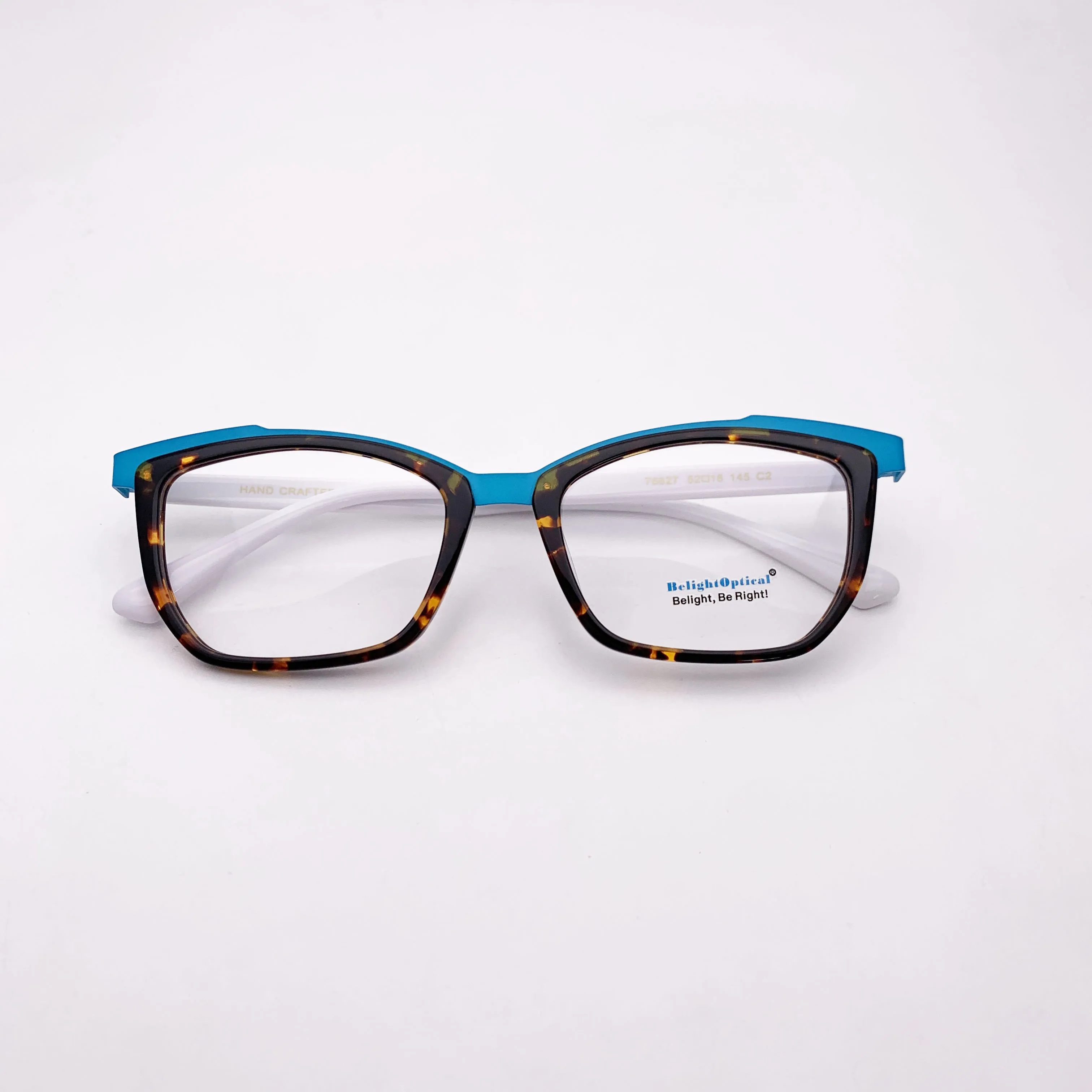 Fancy Colorful Vintage Metal with Aceate Cat Eye Shape Optical Glasses Spectacle Frame Prescritpion Lens Women Style 76813