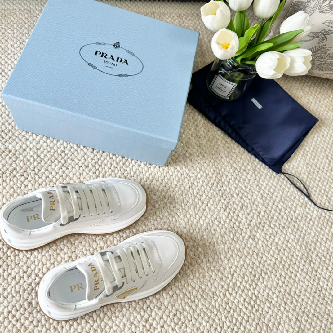 PRA THICK SOLE SNEAKER WHITE CALFSKIN、mysite、Cacoeks