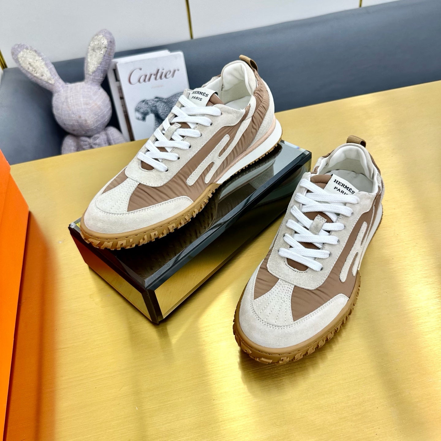 JET SNEAKER IN KHAKI MIX MEDIUM BROWN SUEDE、mysite、Cacoeks