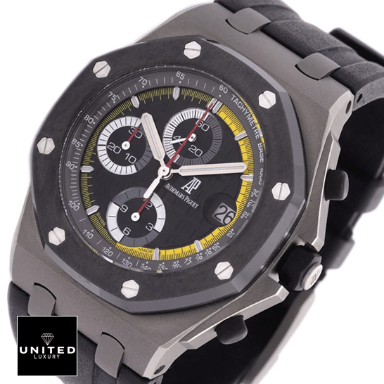 Audemars Piguet Royal Oak Black Yellow Dial Replica white background
