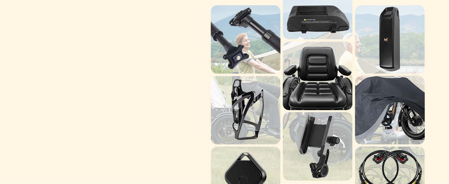 Meetone electric trike accessories