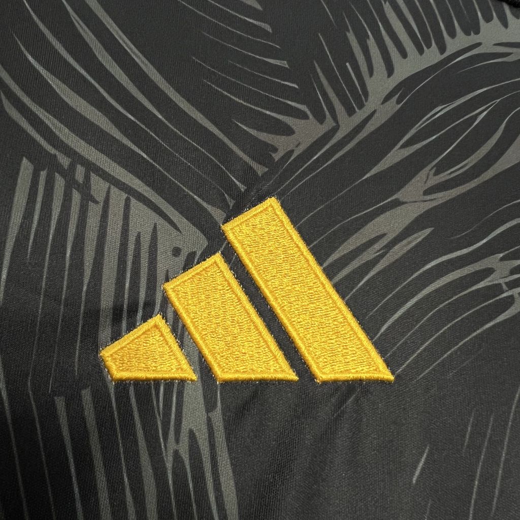 Higojerseys-Real Madrid 24-25 Black and Gloden Lion Jersey - Fans Version