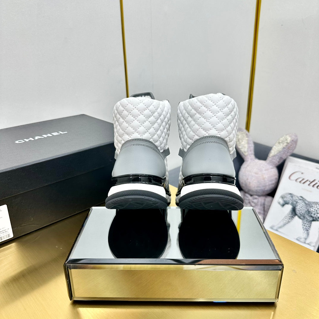 ATHLETIC SHOES IN WHITE MIX ASH GRAY CALFSKIN、mysite、Cacoeks