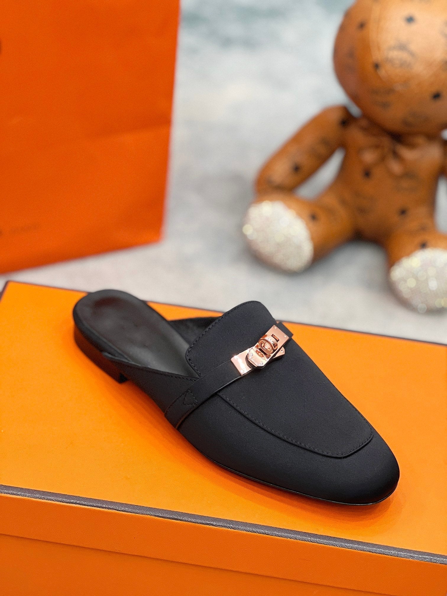 0Z Mule Black Silk Thick Cloth/Sheepskin、mysite、Cacoeks