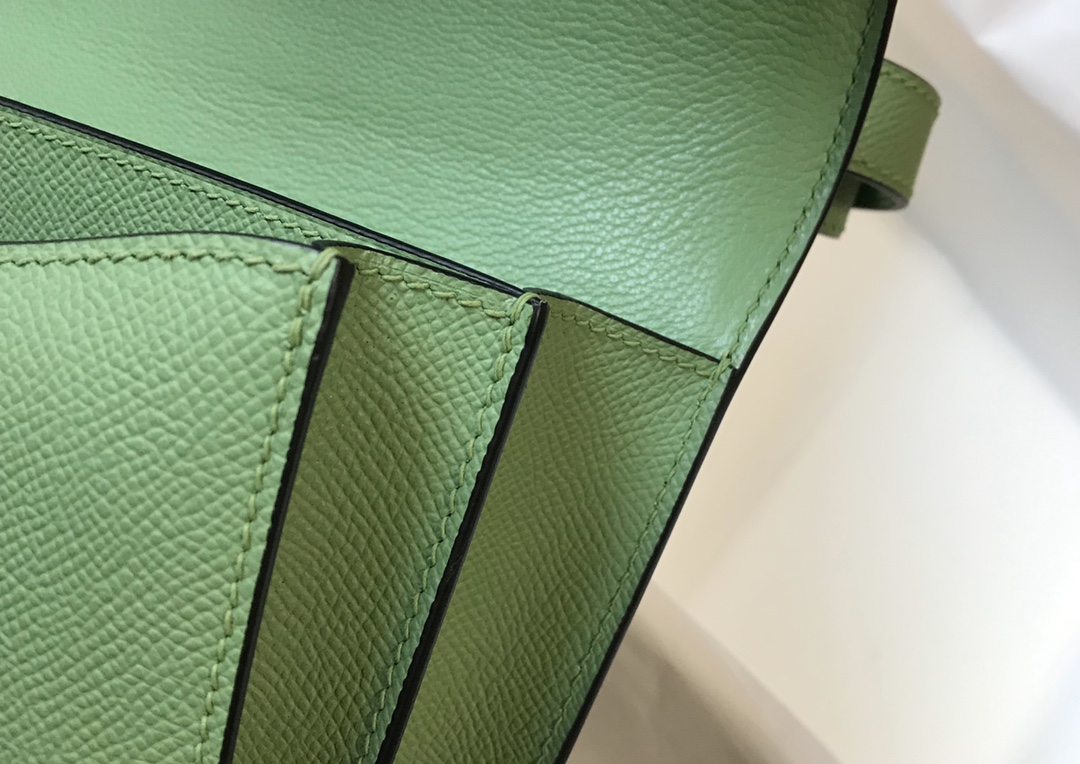 Replica Hermes Constance Bag Epsom Leather Avocado Green Wiht Gold 19cm and 23cm