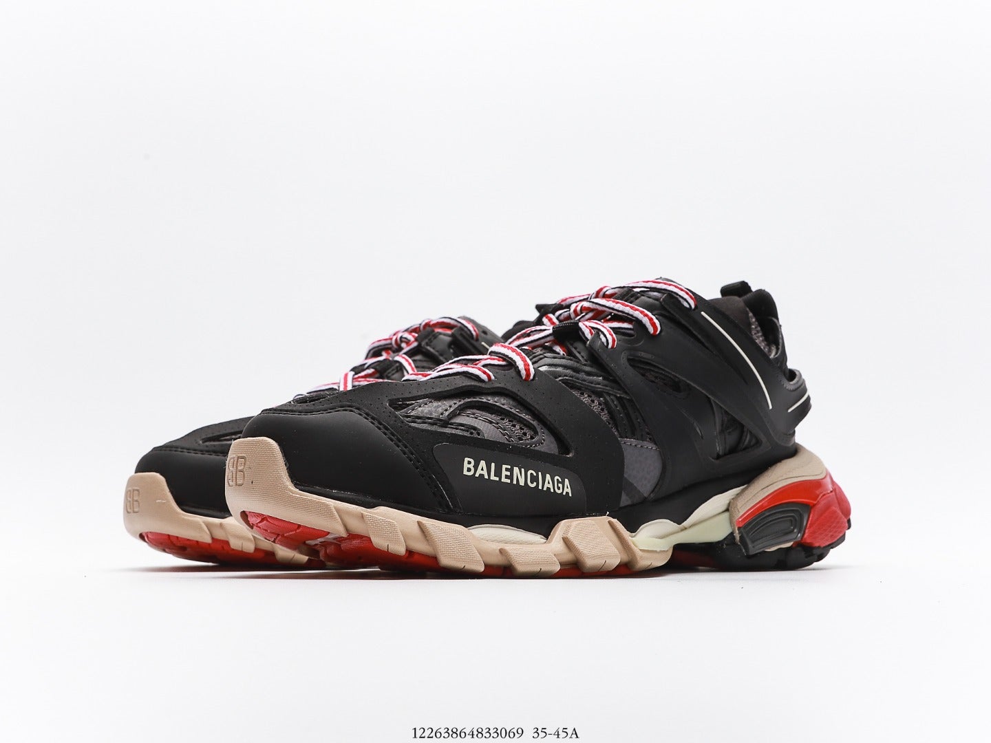 Balenciaga Track Trainer in Black Red、mysite、Cacoeks