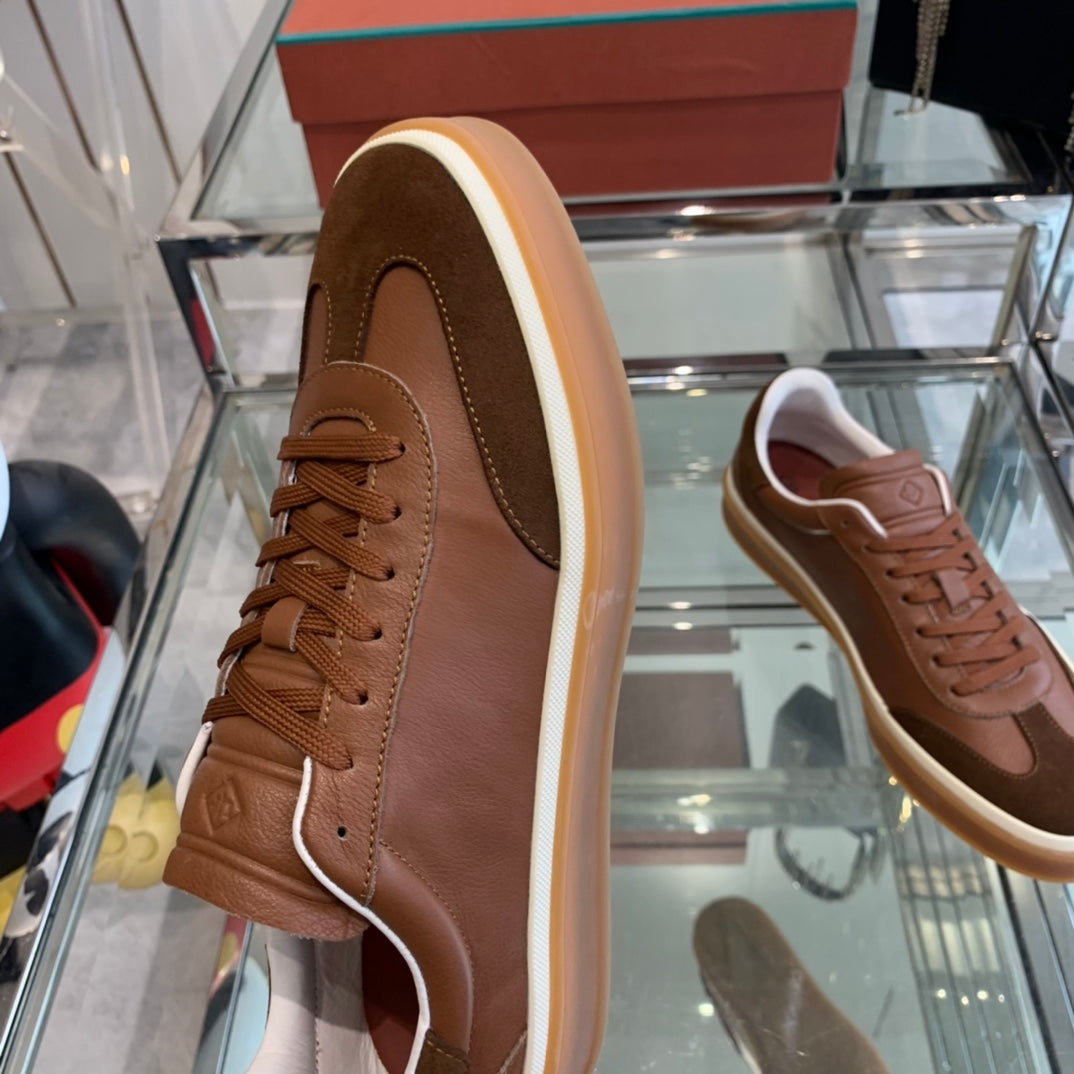 LP TENNIS WALK SNEAKERS BROWN AND CHOCOLATE CALFSKIN、mysite、Cacoeks