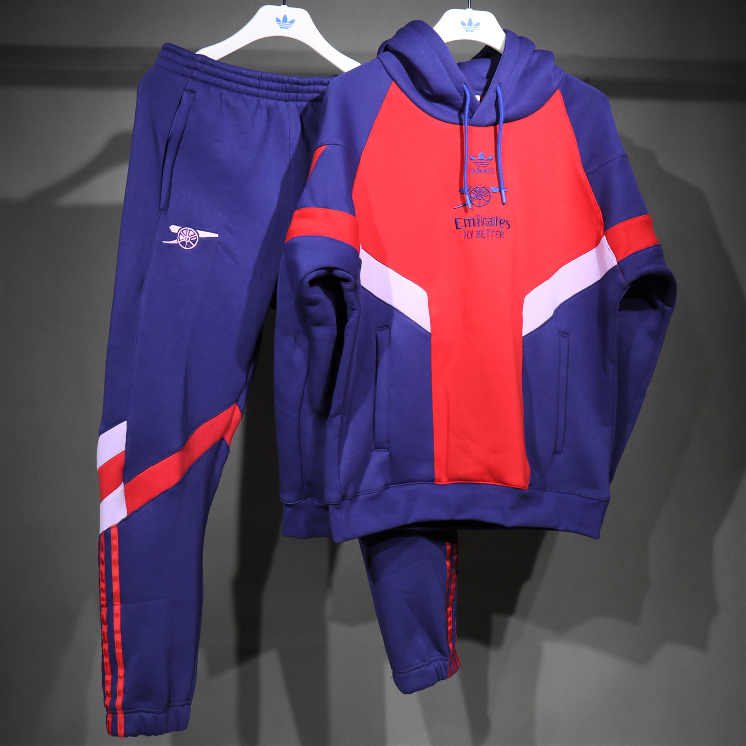 UltraTrikot-Arsenal 2025 Fleece-Lined Training Hoodie Set - Purple & Red Hoodie + Pants