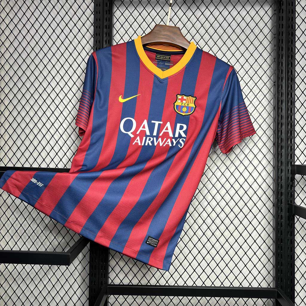 ManixJersey.com | Retro Barcelona 13-14 Home Stadium Jersey -Customize Name, Number and Patch | Worldwide Shipping