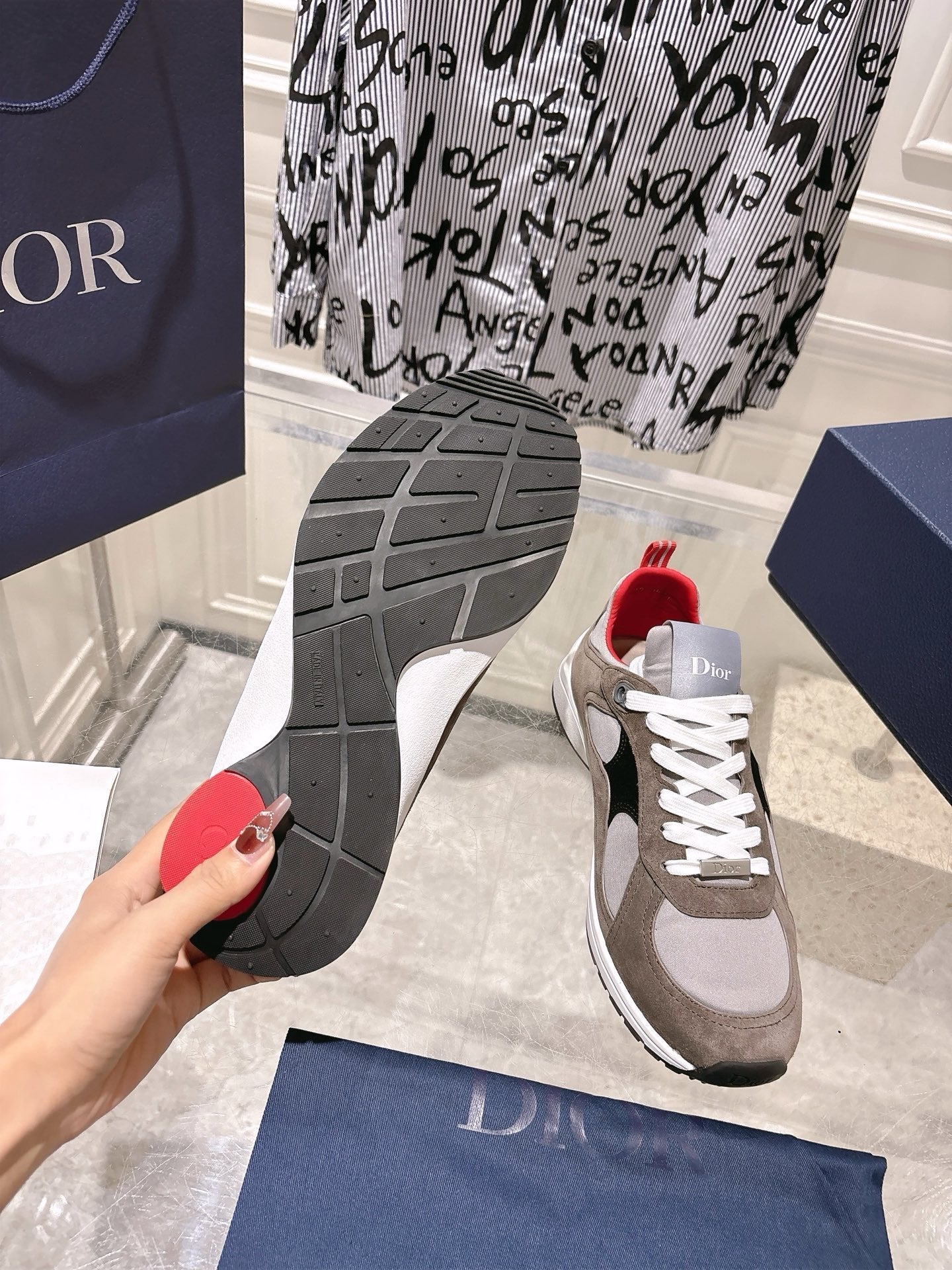 DIOR 25S MILE SERIES SNEAKERS 25MM IN BROWN SUEDE、mysite、Cacoeks