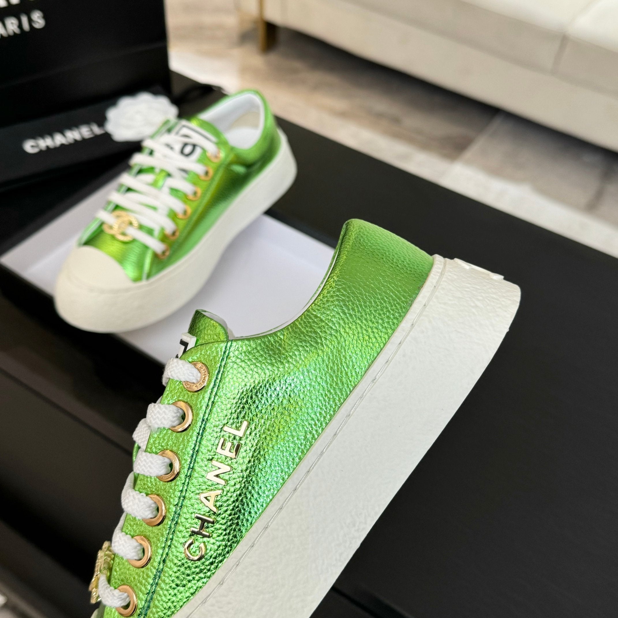 BIG-HEAD COOKIE SHOES IN EMERALD GREEN LAMBSKIN、mysite、Cacoeks